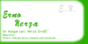 erno merza business card